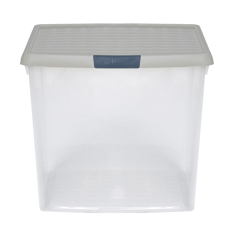 37 Litre Wham Clip Square Plastic Storage Box with Lid 10.03 - Great for 12'' Vinyl Records-Wham-Plastic Box Shop