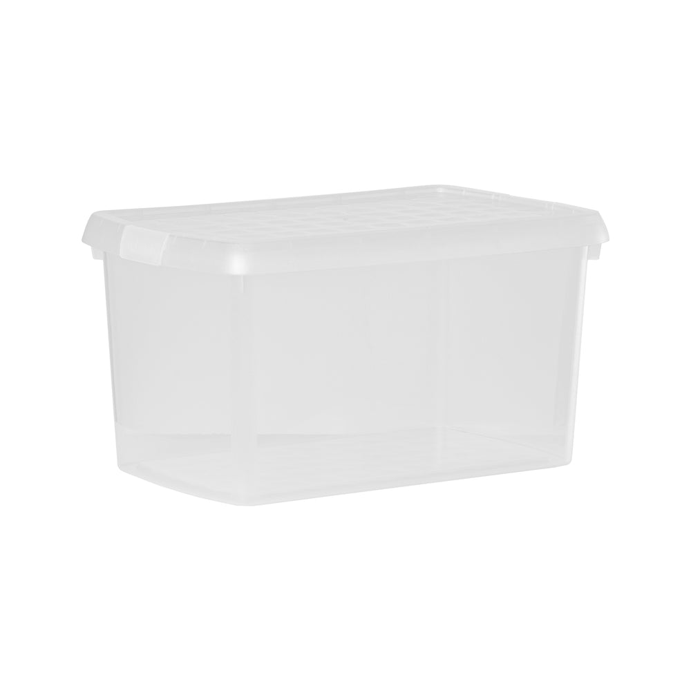 14 Litre Rectangular Wham Clip Box with Lid 6.03-Wham-Clear-WMCL14RCL-Plastic Box Shop