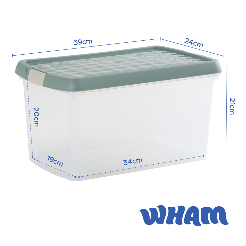 14 Litre Rectangular Wham Clip Box with Lid 6.03-Wham-Plastic Box Shop