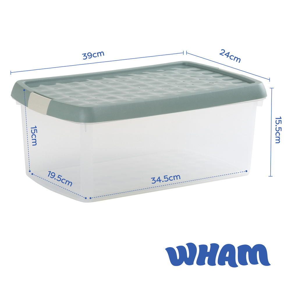 Wham Clip Pack of 3 x 10.5 Litre Plastic Boxes with Lid - 6.02-Wham-Plastic Box Shop