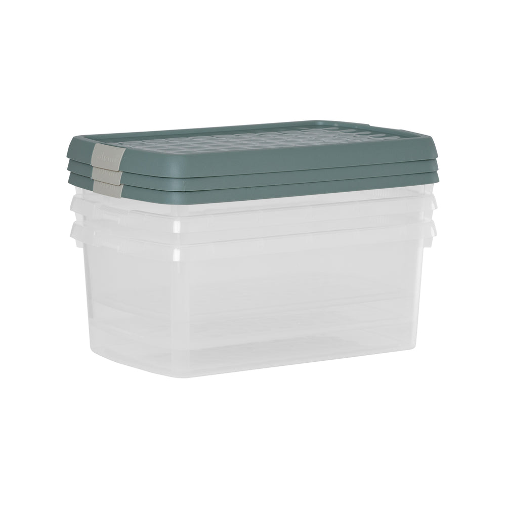 Wham Clip Pack of 3 x 10.5 Litre Plastic Boxes with Lid - 6.02-Wham-Plastic Box Shop