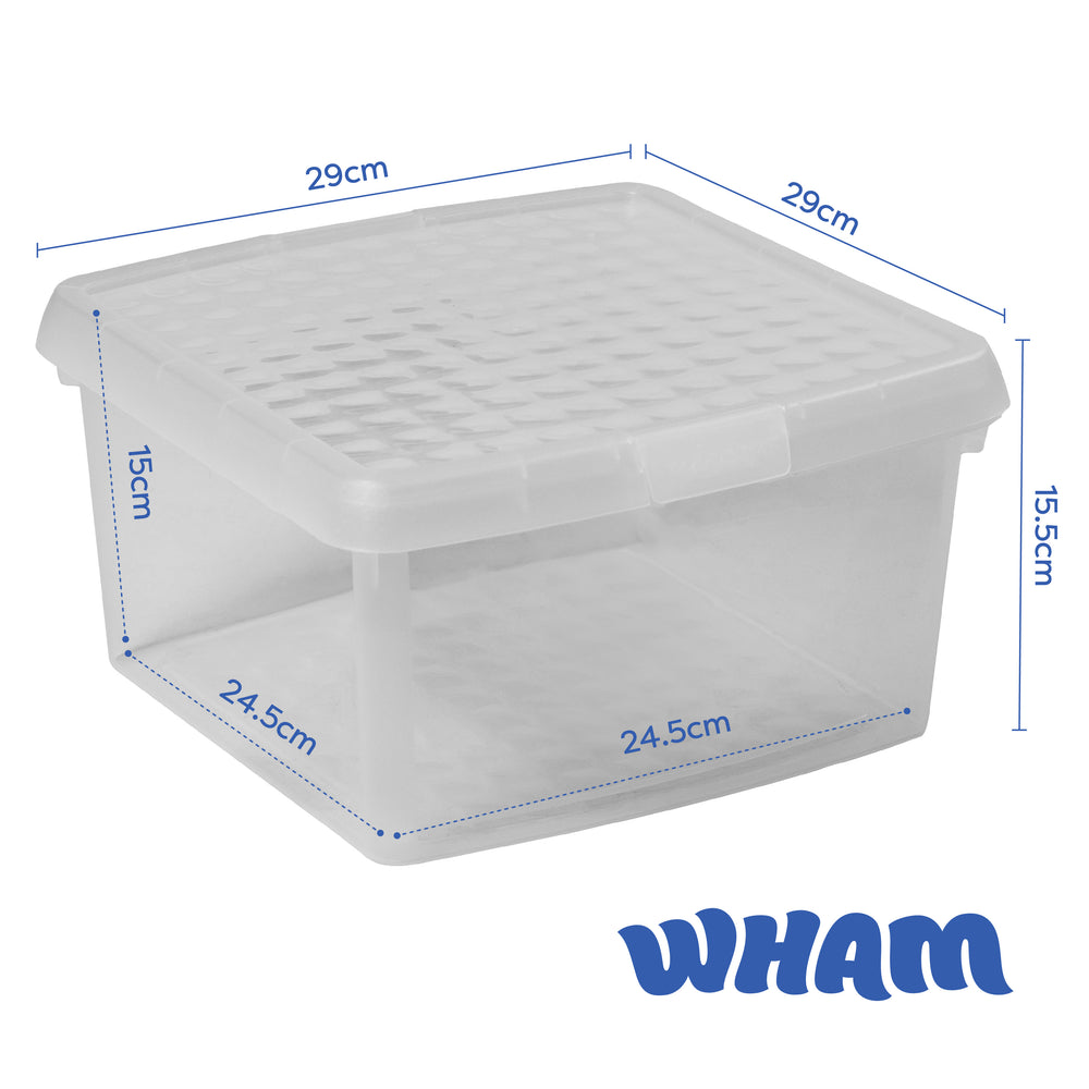 9 Litre Wham Clip Plastic Storage Box with Lid 9.01-Wham-Plastic Box Shop
