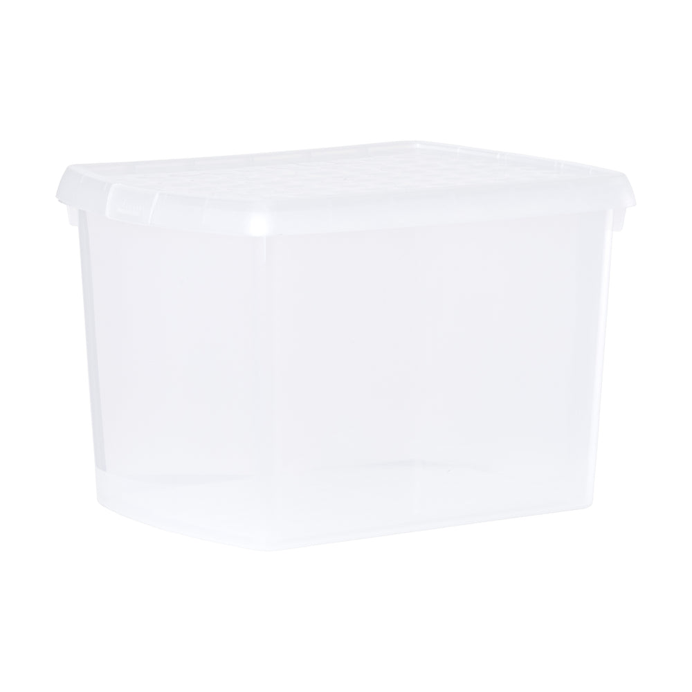 21.5 Litre Wham Clip Plastic Storage Box with Lid 8.02-Wham-Clear-WMCL21.5CL-Plastic Box Shop