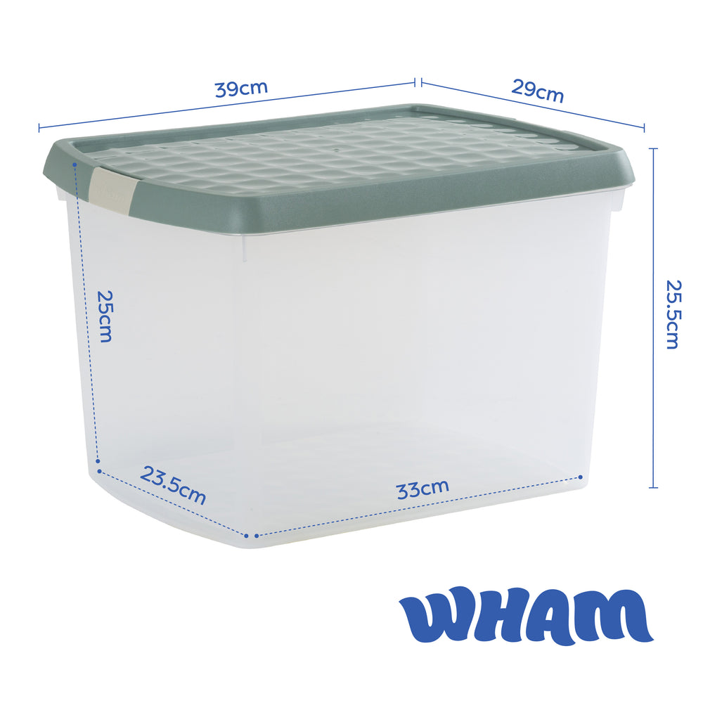 21.5 Litre Wham Clip Plastic Storage Box with Lid 8.02-Wham-Plastic Box Shop