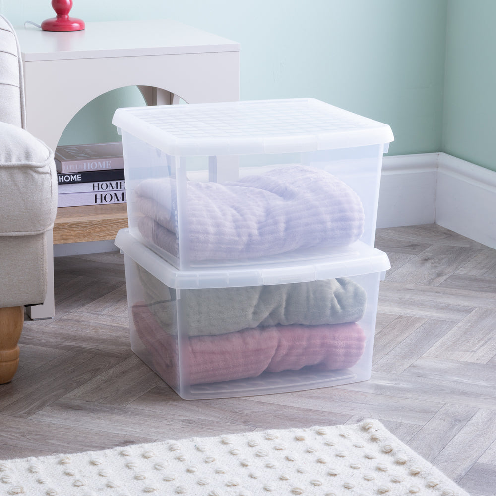 25.5 Litre Wham Clip Square Box with Lid 10.02-Wham-Plastic Box Shop