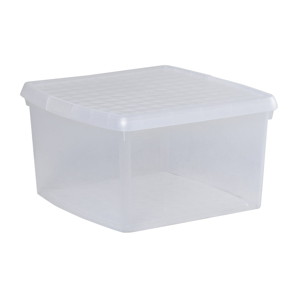 25.5 Litre Wham Clip Square Box with Lid 10.02-Wham-Plastic Box Shop