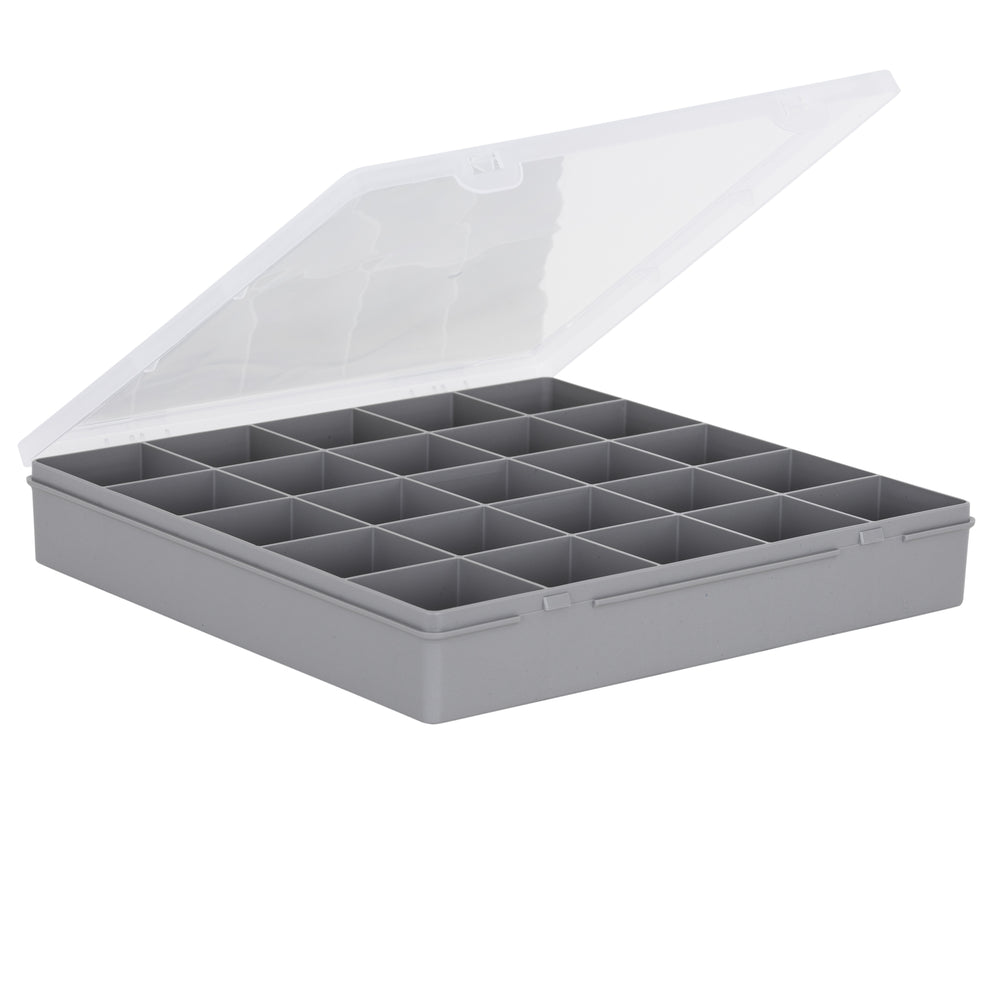 29cm (10.01) Organiser Box with 25 Square Compartments-Wham-Plastic Box Shop