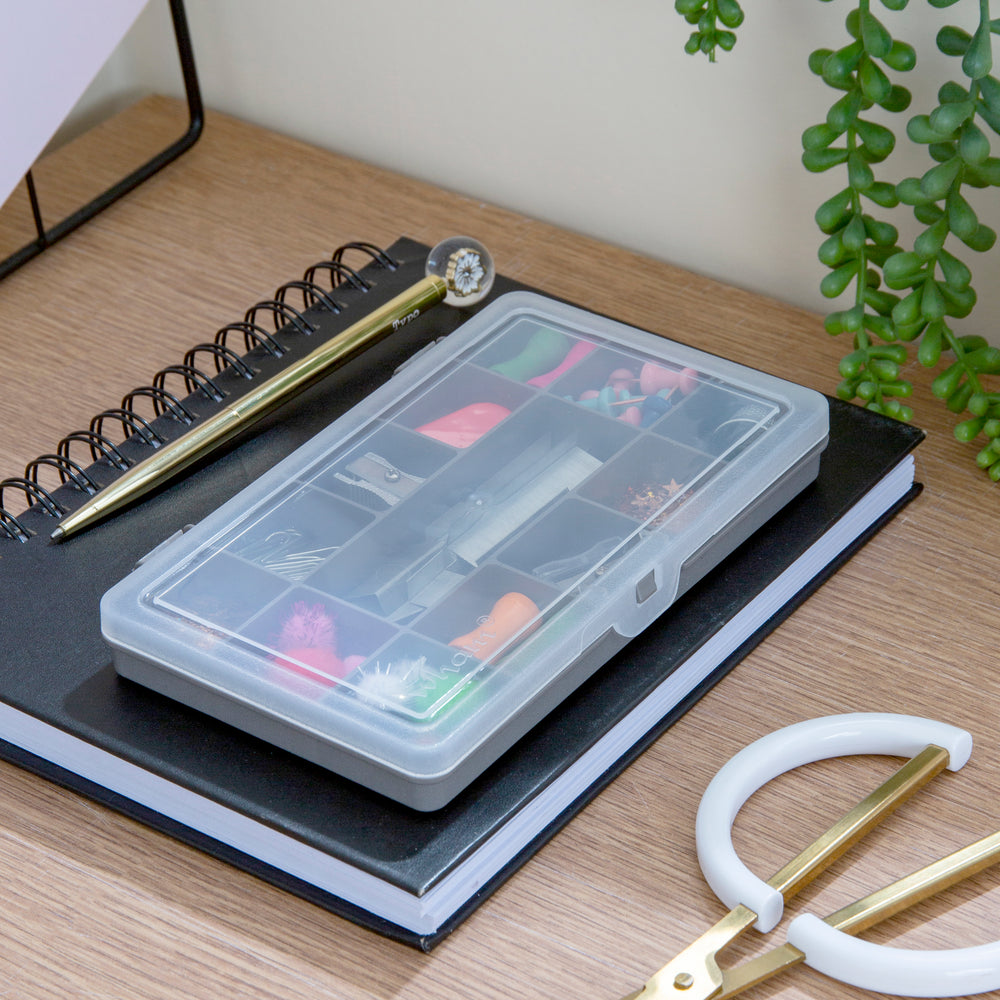 Upcycled 17cm 13 Compartment Organiser Box (23708NL NO LABELS)-Wham-Plastic Box Shop