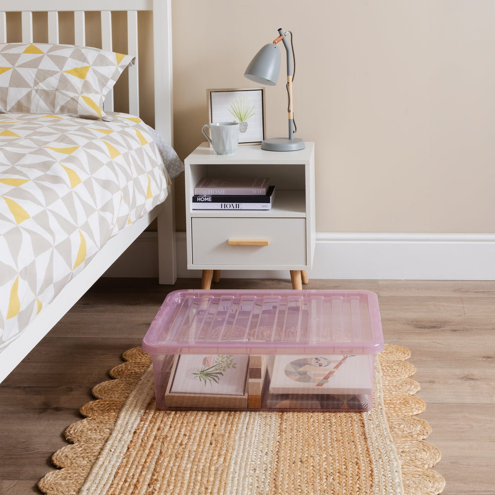 Pallet of 100 x 32L Crystal Underbed Plastic Storage Boxes with Lids-Wham-Plastic Box Shop