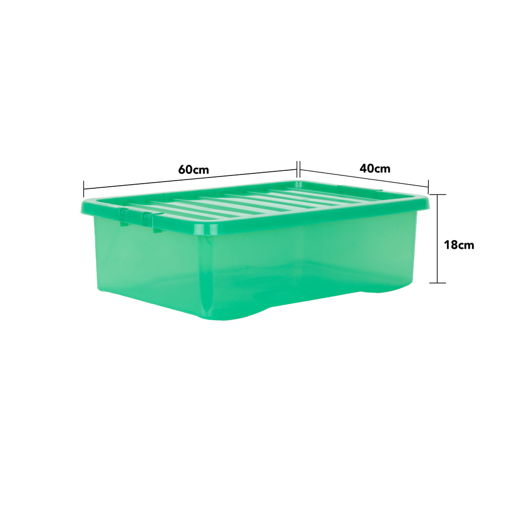 Pallet of 100 x 32L Crystal Underbed Plastic Storage Boxes with Lids-Wham-Plastic Box Shop