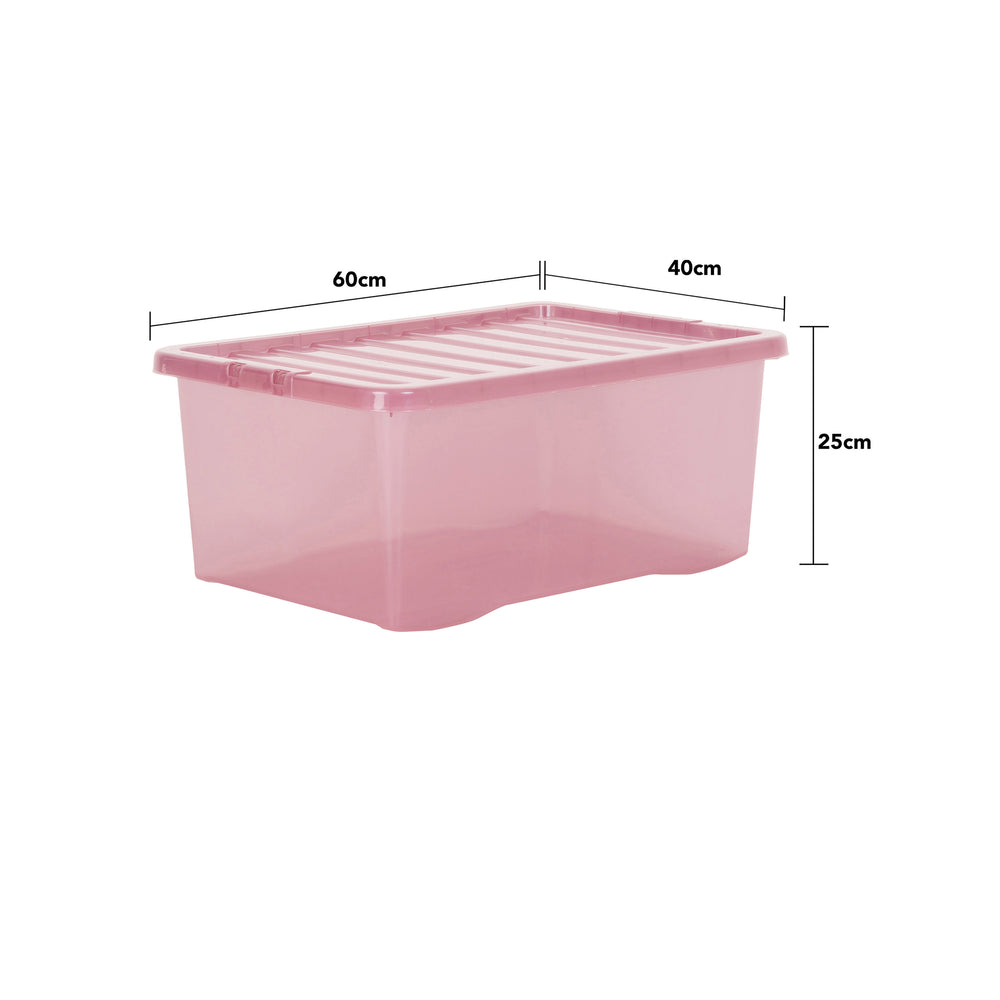 Pallet of 100 x 45L Crystal Plastic Boxes with Lids-Wham-Plastic Box Shop