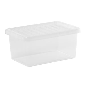 Wham Crystal Pack of 5 x 11L Plastic Storage Boxes with Lids-Wham-Plastic Box Shop