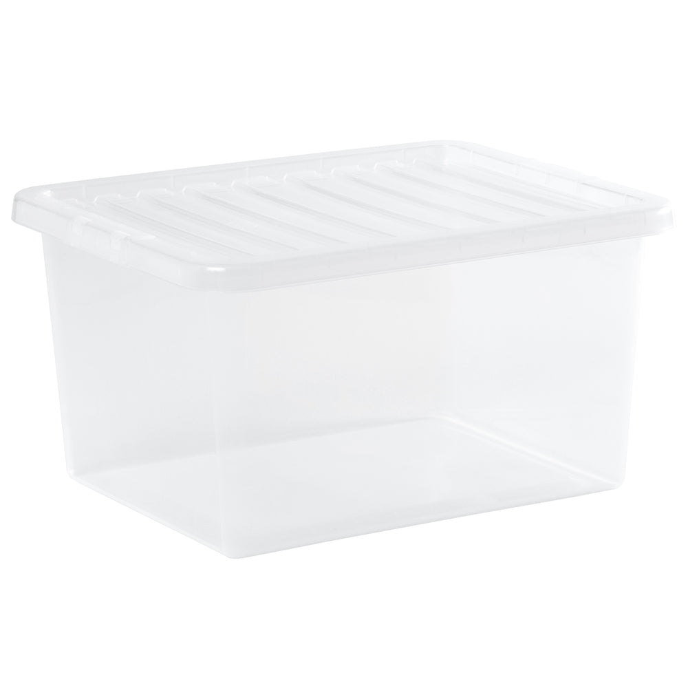 Wham Crystal Pack of 5 x 37L Plastic Storage Boxes with Lids-Wham-Plastic Box Shop