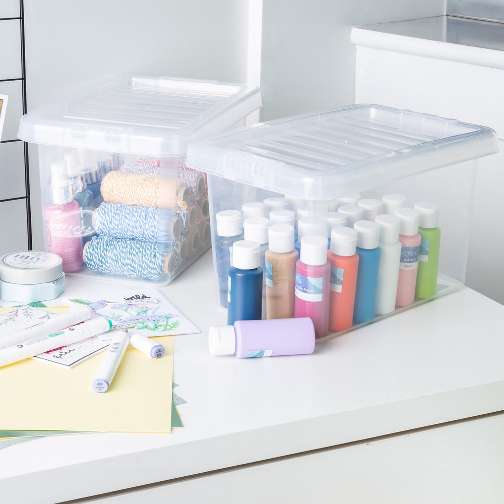 Wham Crystal 7 Litre Plastic Storage Box with Lid-Wham-Plastic Box Shop