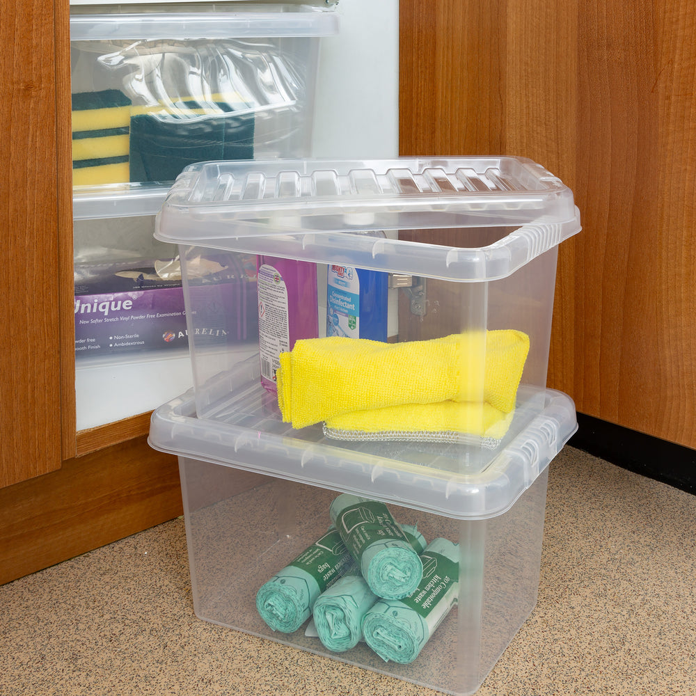Wham Crystal 7 Litre Plastic Storage Box with Lid-Wham-Plastic Box Shop