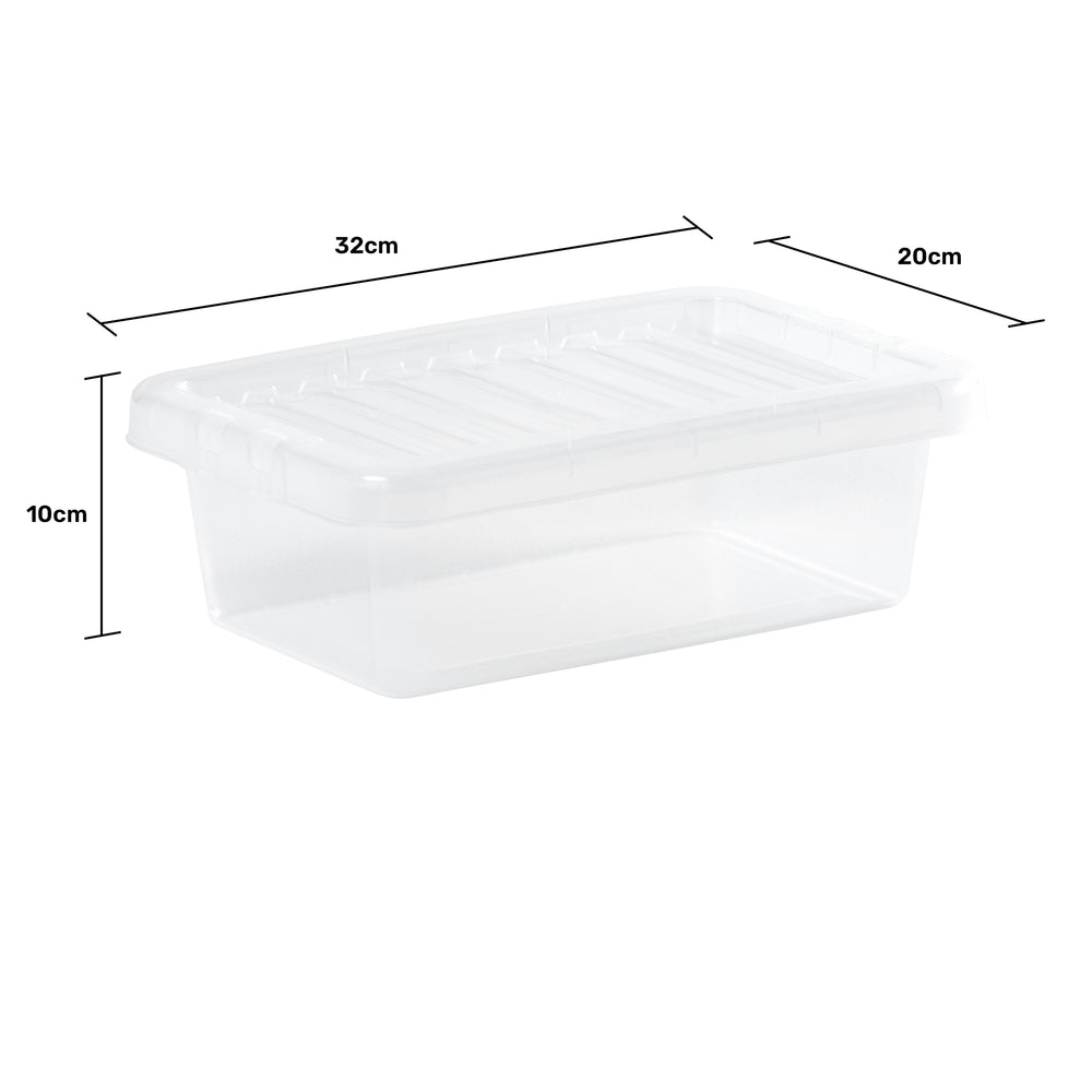 Wham Crystal 4L Plastic Storage Box with Lid-Wham-Plastic Box Shop