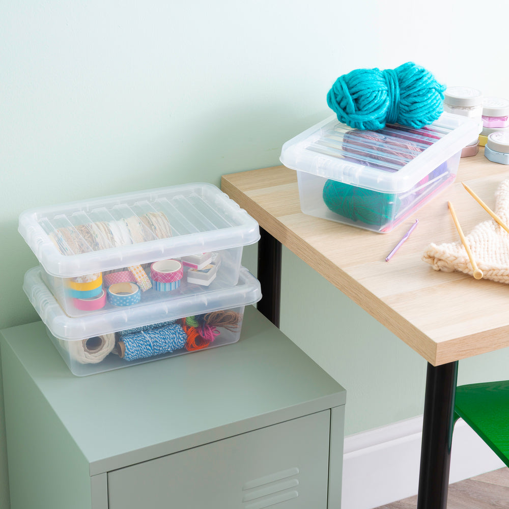Wham Crystal 4L Plastic Storage Box with Lid-Wham-Plastic Box Shop