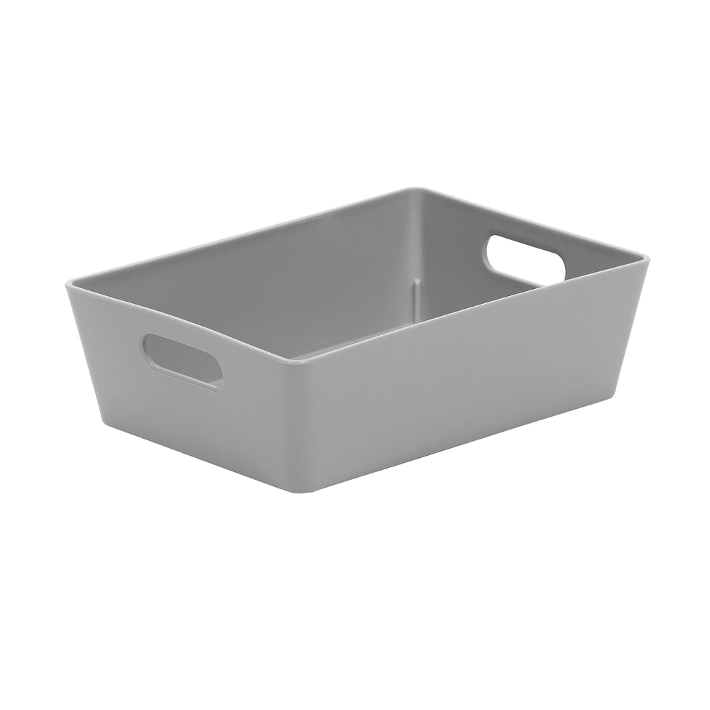 Rectangular Plastic Studio Basket - Wham Studio-Wham-Cool Grey-WMSB3.01CG-Plastic Box Shop