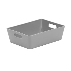 Rectangular Plastic Studio Basket - Wham Studio-Wham-Cool Grey-WMSB3.01CG-Plastic Box Shop