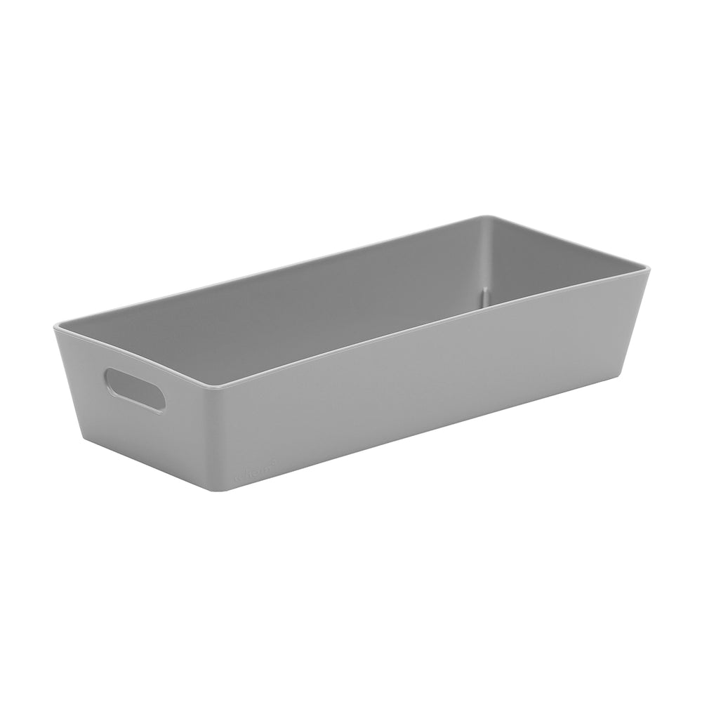 Rectangular Plastic Studio Basket - Wham Studio-Wham-Cool Grey-WMSB2.01CG-Plastic Box Shop