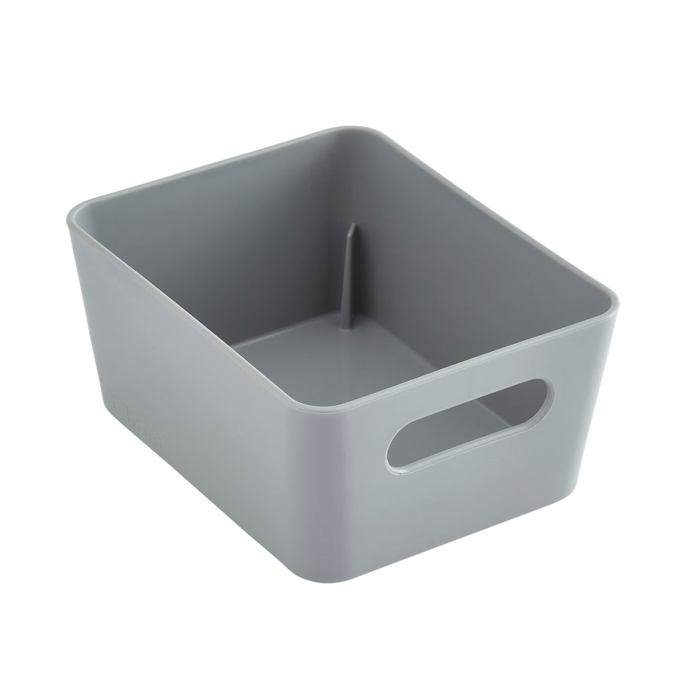 Rectangular Plastic Storage Basket - Wham Studio-Wham-Cool Grey-WMSB8.01CG-Plastic Box Shop