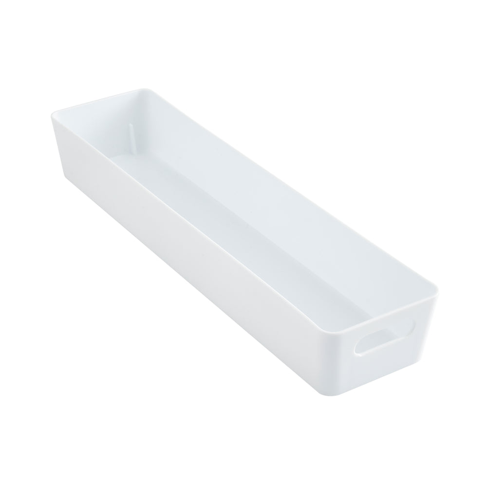 Rectangular Plastic Storage Basket - Wham Studio-Wham-White-WMSB12.01W-Plastic Box Shop