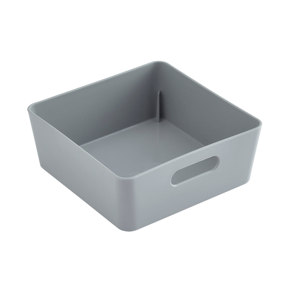 Square Plastic Studio Basket - Wham Studio-Wham-Cool Grey-WMSB13.01CG-Plastic Box Shop