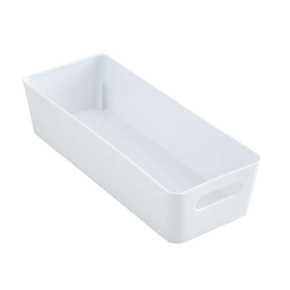 25cm White Rectangle Plastic Storage Basket – Wham Studio-Wham-White-WMSB14.01W-Plastic Box Shop