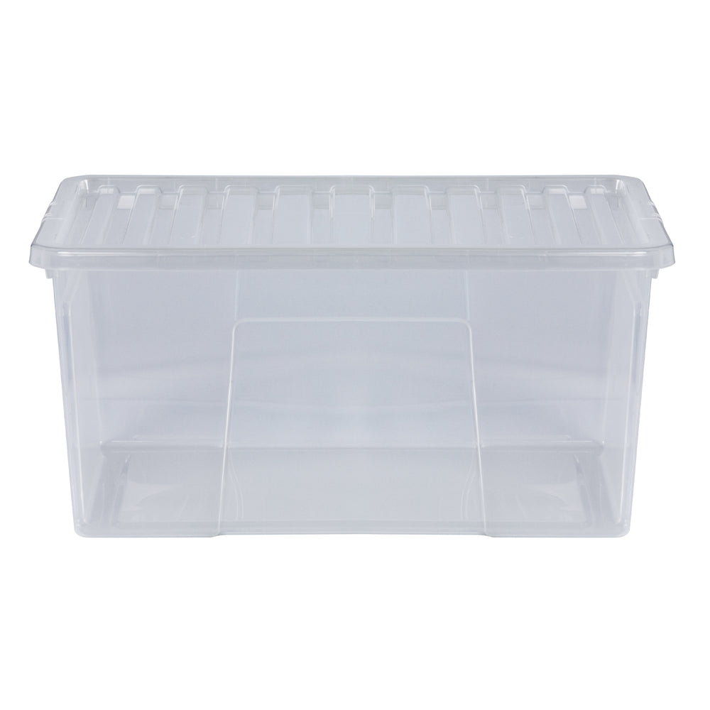 Wham Crystal Pack of 4 x 90L Plastic Storage Boxes with Lids-Wham-Plastic Box Shop