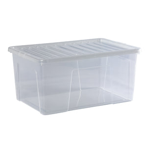Wham Crystal Pack of 4 x 90L Plastic Storage Boxes with Lids-Wham-Plastic Box Shop