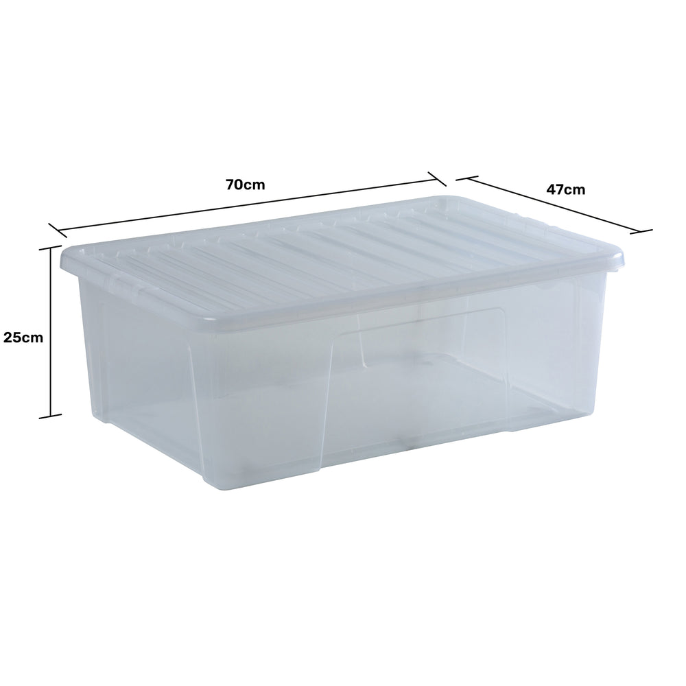 Pallet of 108 x 68L Crystal Plastic Storage Boxes with Lids-Wham-Plastic Box Shop