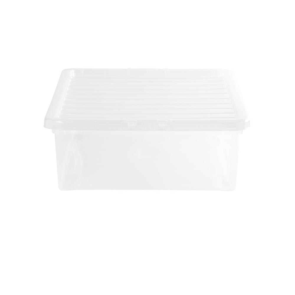 Wham Crystal Pack of 3 x 46L Underbed Plastic Storage Boxes with Lids-Wham-Plastic Box Shop