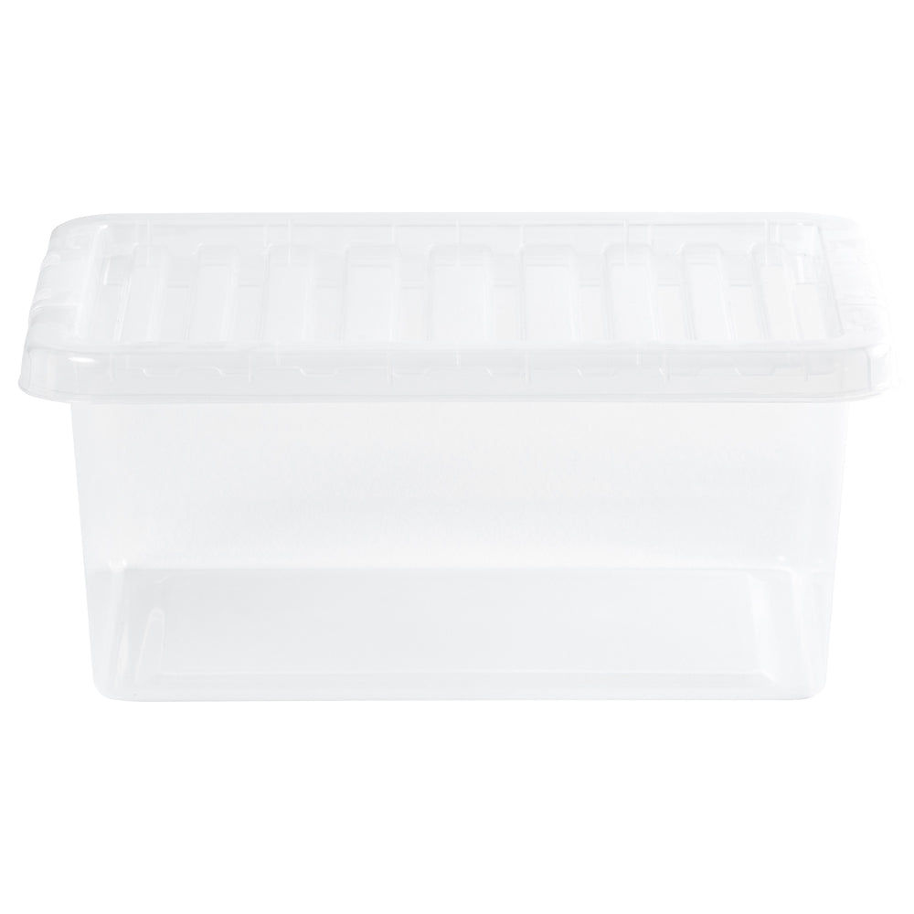 Wham Crystal Pallet Deal 500 x 14 Litre Plastic Storage Boxes with Lids - Stackable & Nestable - Clear-Wham-Plastic Box Shop