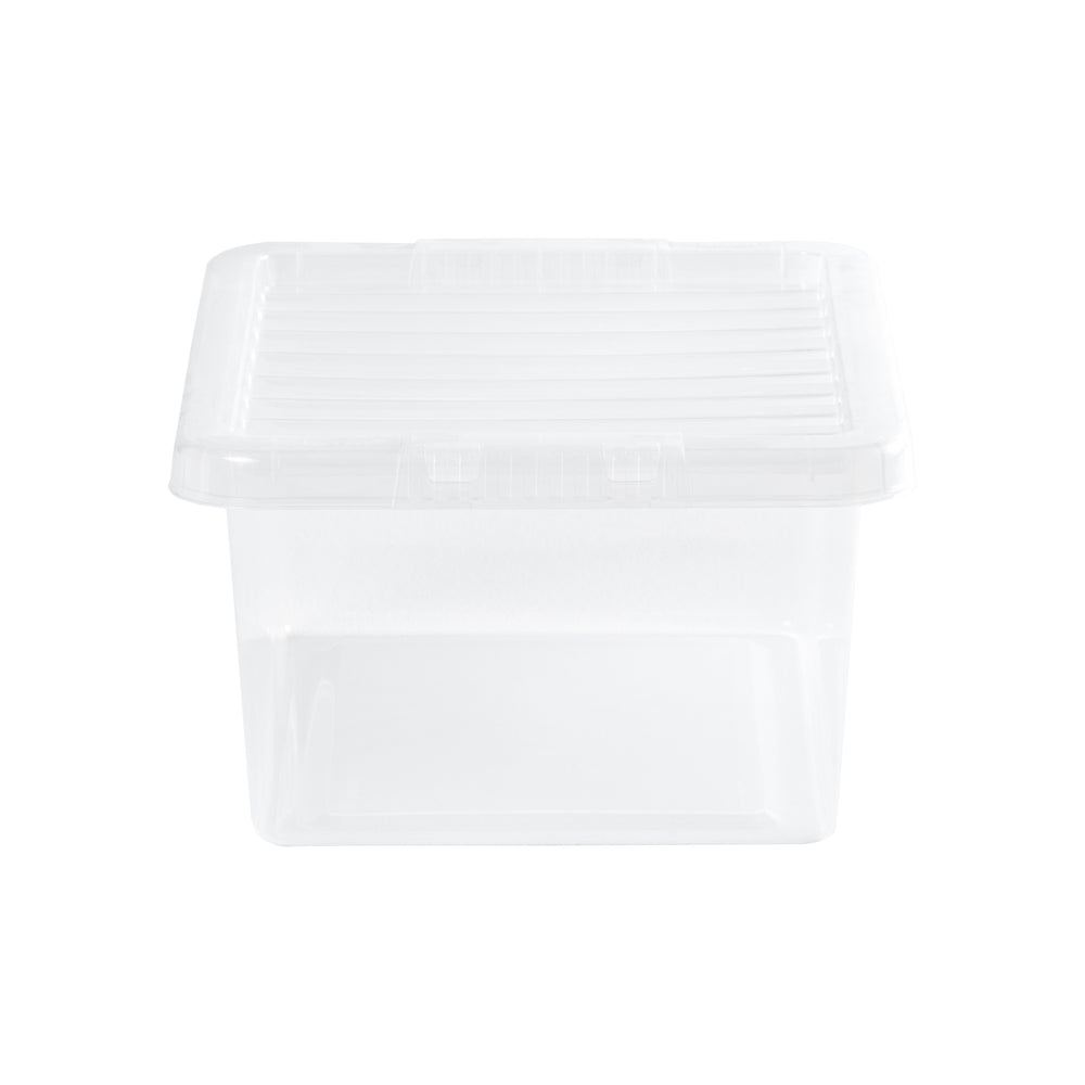Wham Crystal Pallet Deal 500 x 14 Litre Plastic Storage Boxes with Lids - Stackable & Nestable - Clear-Wham-Plastic Box Shop