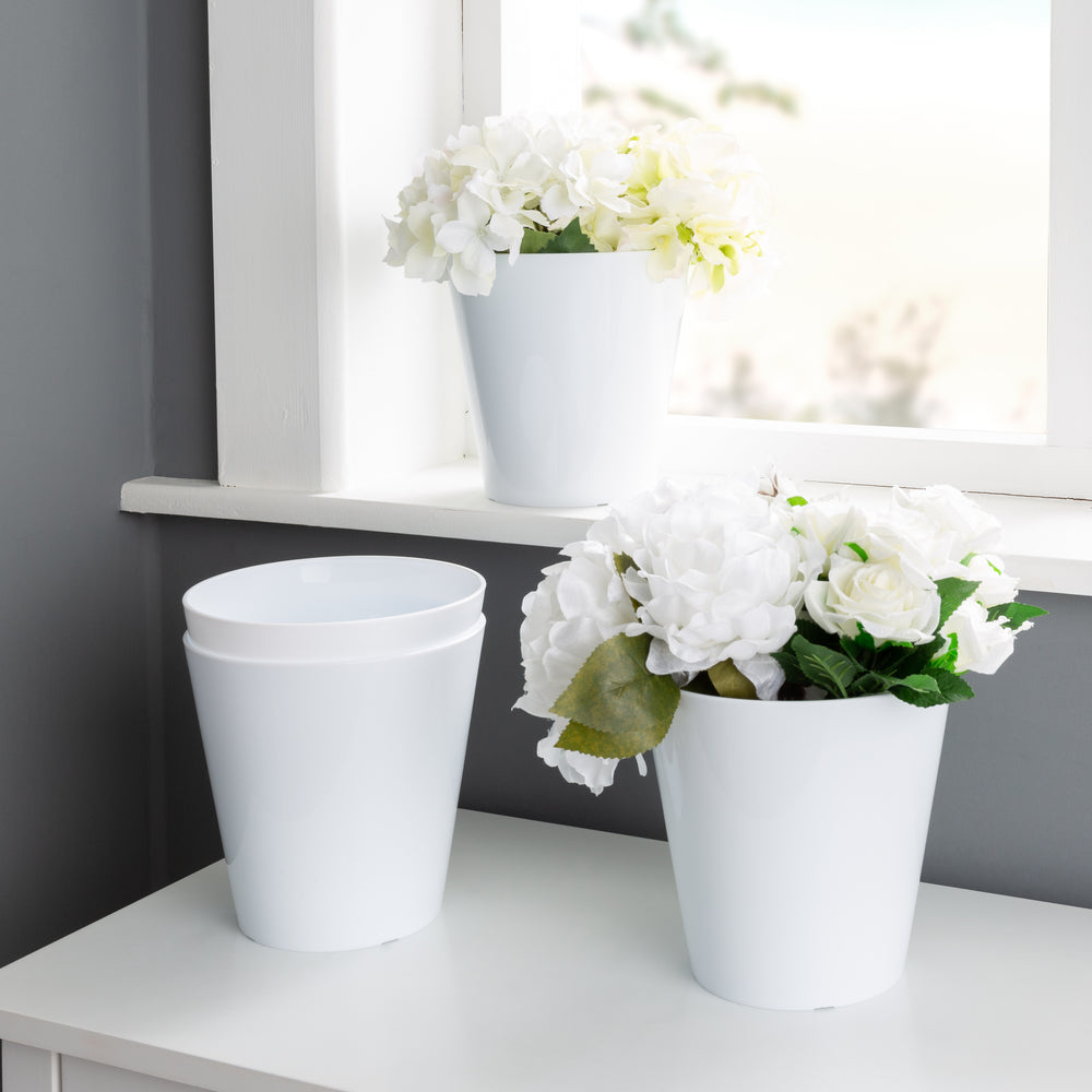 Studio 16cm Round Indoor Plastic Planter-Wham-Plastic Box Shop