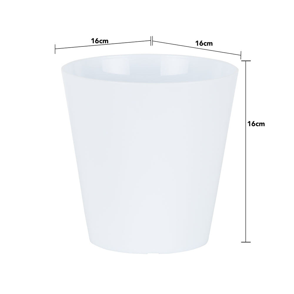 Studio 16cm Round Indoor Plastic Planter-Wham-Plastic Box Shop