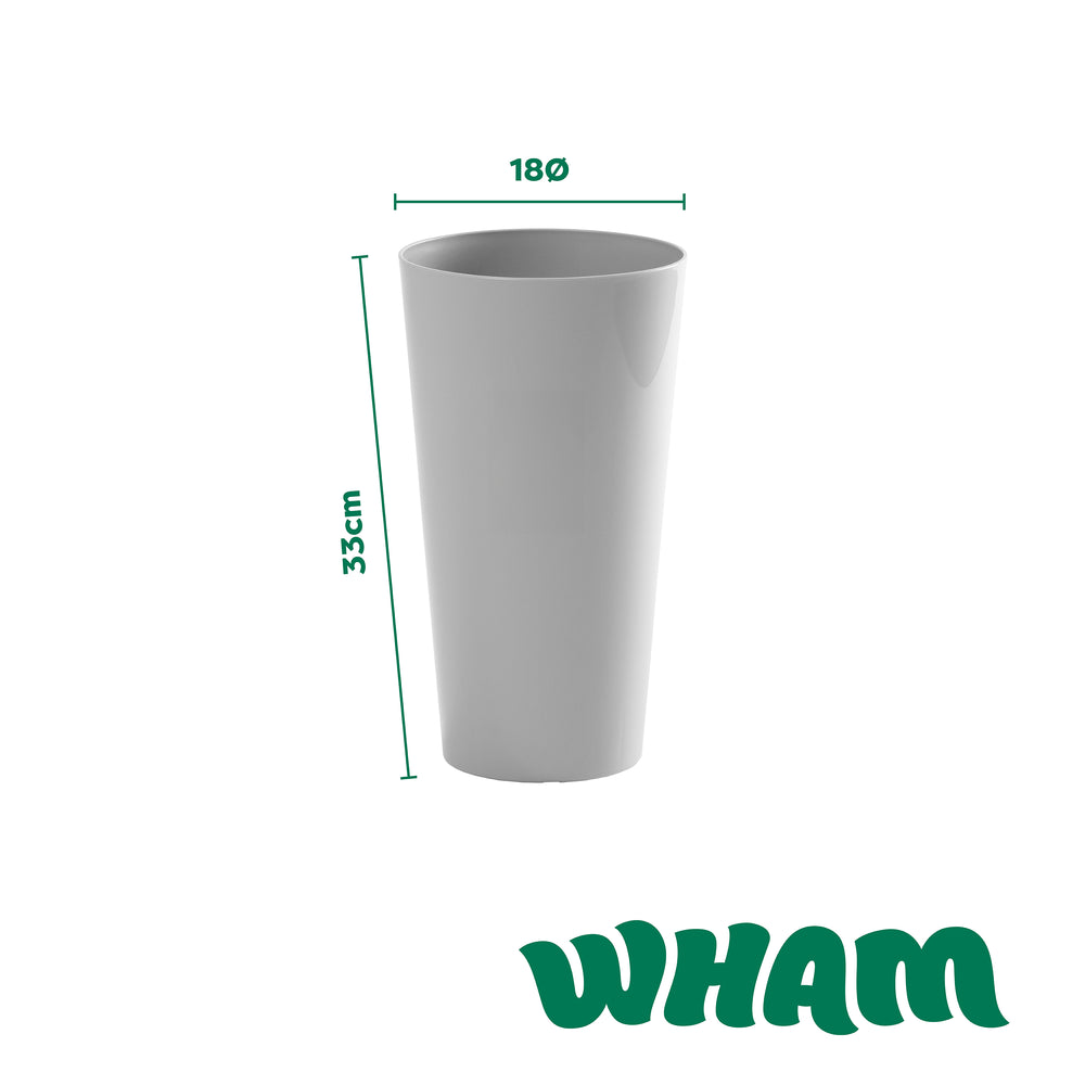 Studio 18cm Round Plastic Indoor Planter-Wham-Plastic Box Shop