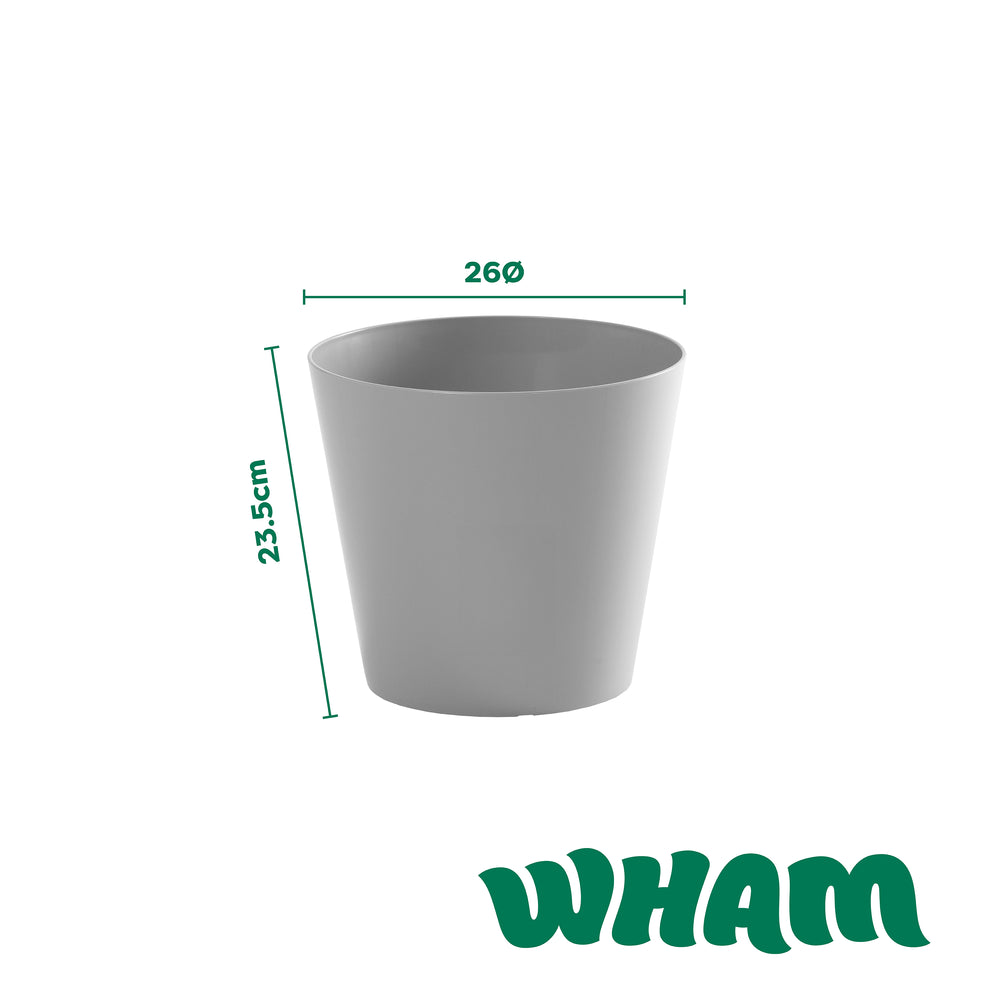 Studio 26cm Round Indoor Plastic Planter Cover-Wham-Plastic Box Shop