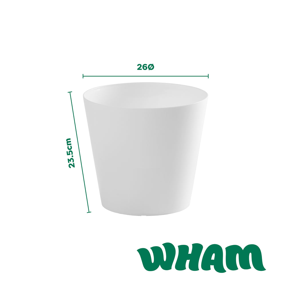 30cm Studio Round Indoor Plastic Planter Cover / Office Waste Bin-Wham-Plastic Box Shop
