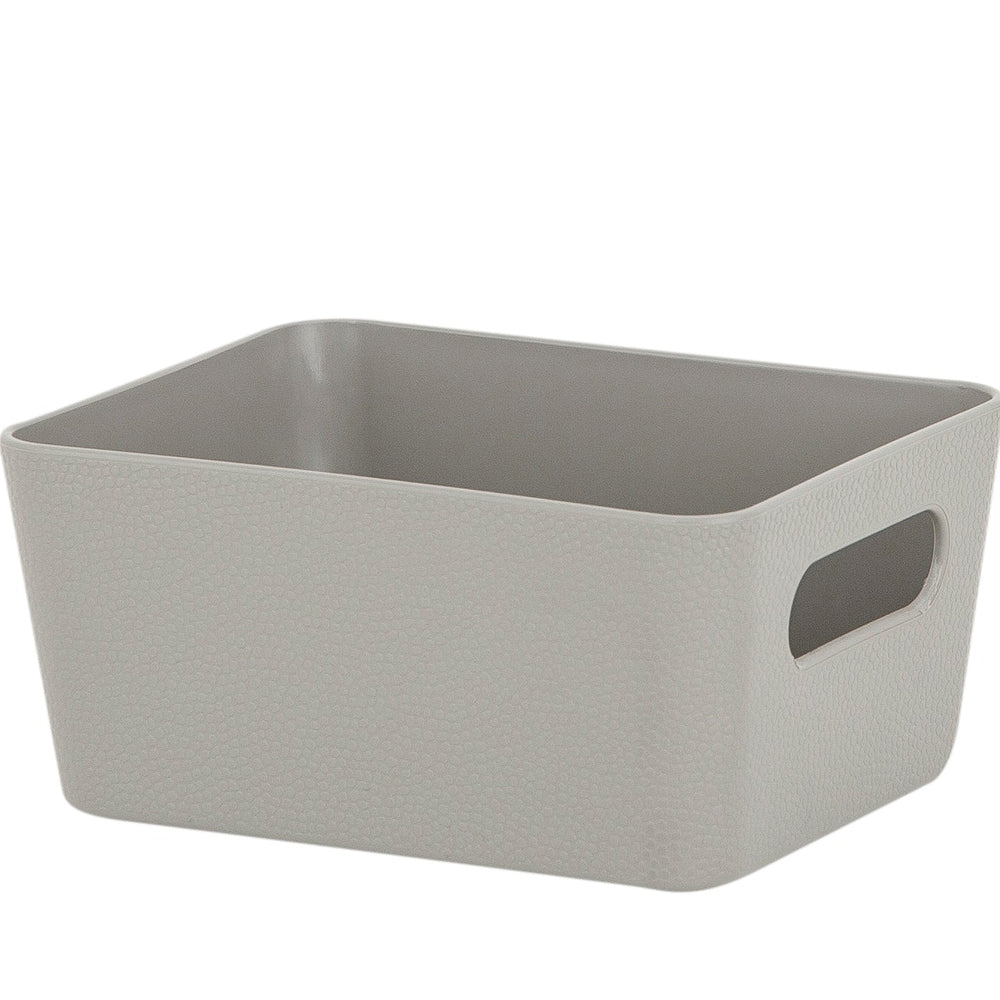 1 Litre Textured Grey Plastic Storage Basket – Wham Studio-Wham-Plastic Box Shop