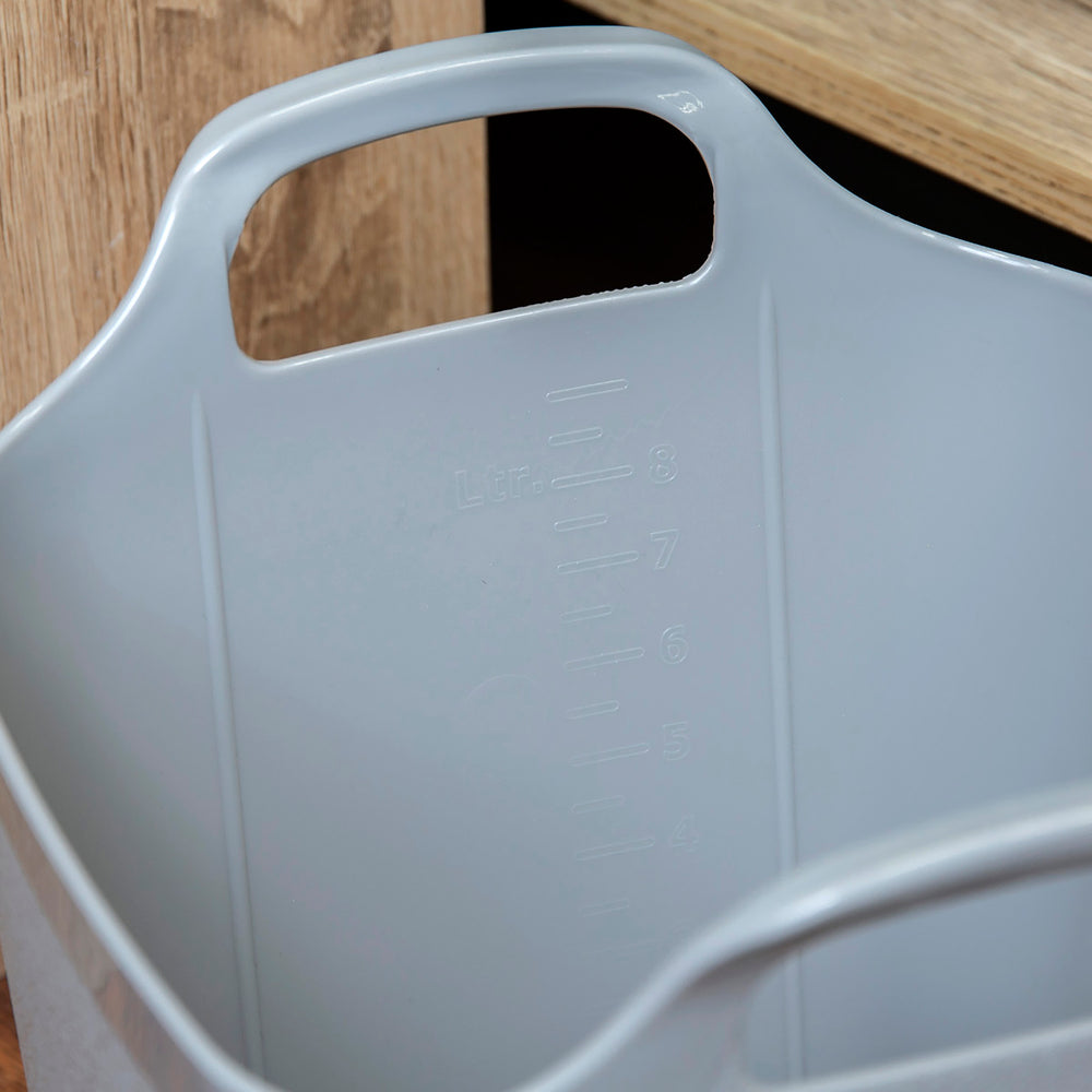 Extra Small 8 Litre Square Flexi Tub - Cool Grey (29252)-Wham-Plastic Box Shop