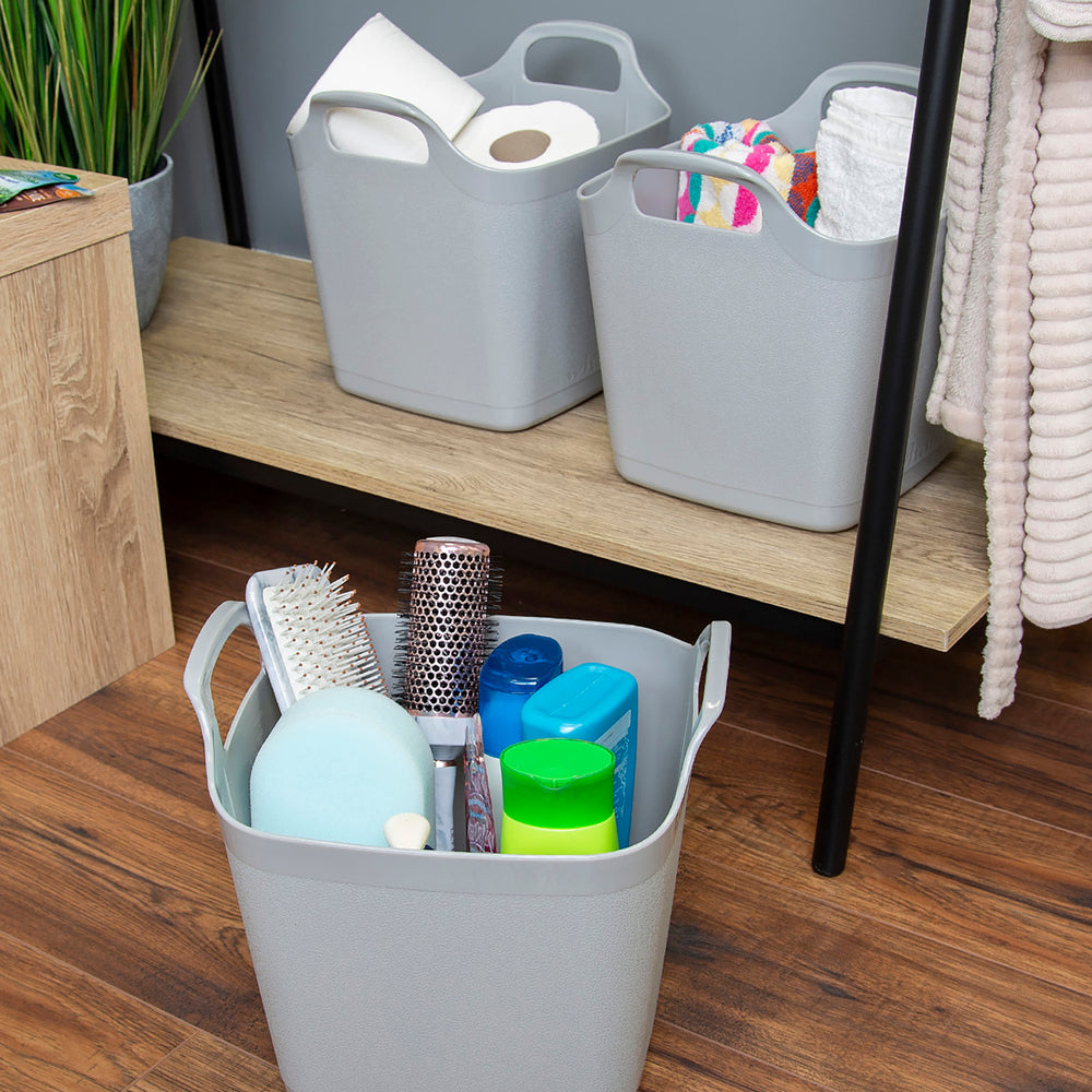 Extra Small 8 Litre Square Flexi Tub - Cool Grey (29252)-Wham-Plastic Box Shop