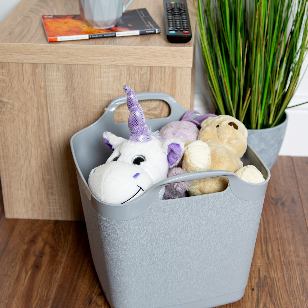 Small 15 Litre Square Flexi Tub - Cool Grey (29302)-Wham-Plastic Box Shop
