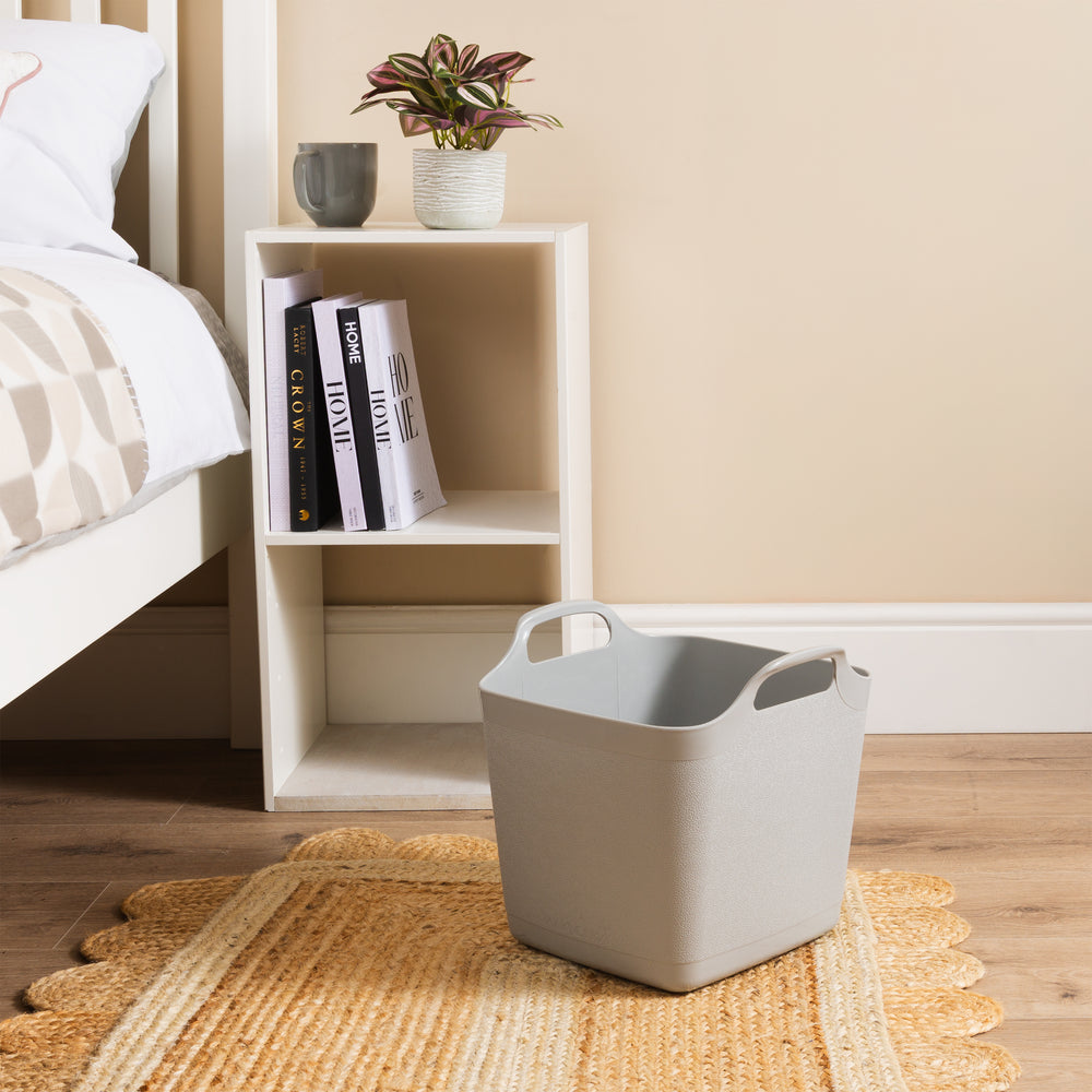 Small 15 Litre Square Flexi Tub - Cool Grey (29302)-Wham-Plastic Box Shop
