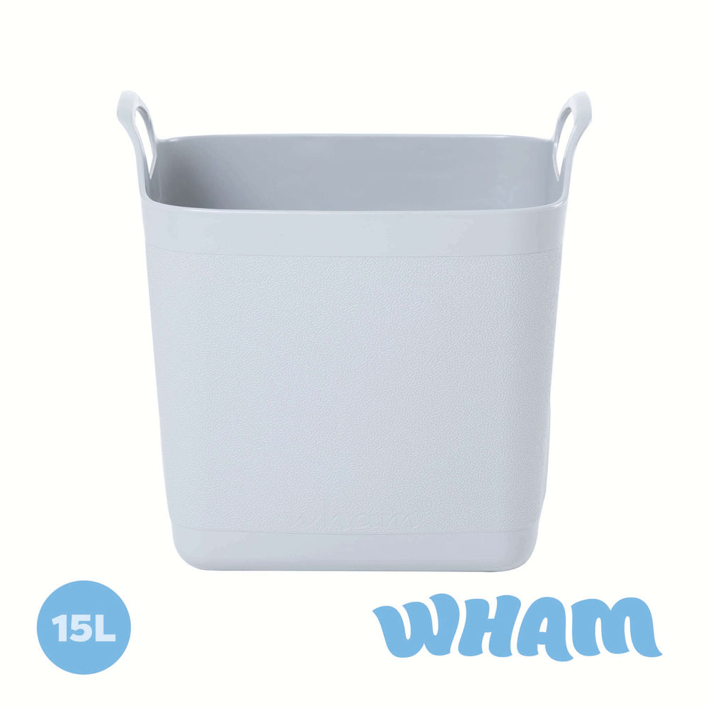 Small 15 Litre Square Flexi Tub - Cool Grey (29302)-Wham-Plastic Box Shop