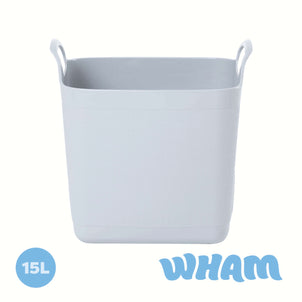Small 15 Litre Square Flexi Tub - Cool Grey (29302)-Wham-Plastic Box Shop