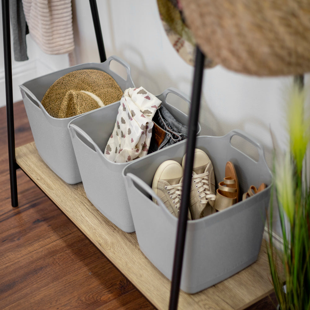 Small 15 Litre Square Flexi Tub - Cool Grey (29302)-Wham-Plastic Box Shop
