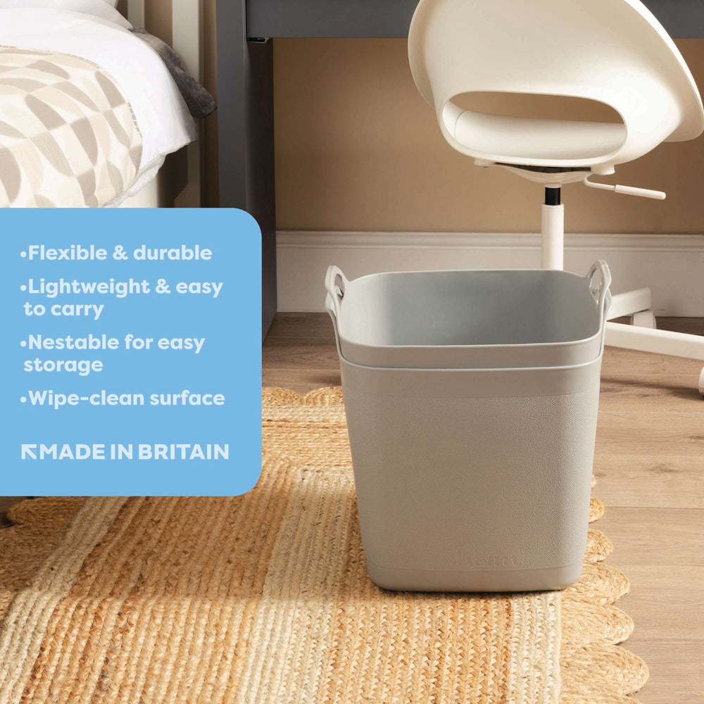 Medium 25 Litre Square Flexi Tub - Cool Grey (29352)-Wham-Plastic Box Shop