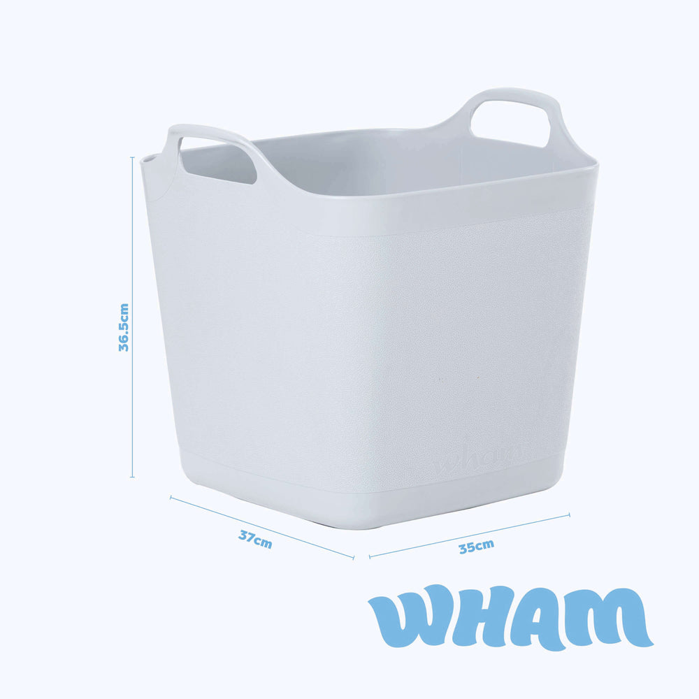 Medium 25 Litre Square Flexi Tub - Cool Grey (29352)-Wham-Plastic Box Shop