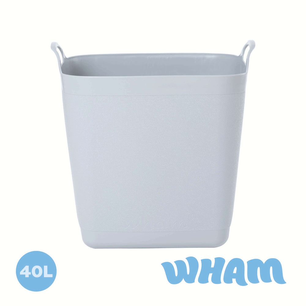 Large 40 Litre Square Flexi Tub - Cool Grey (29402)-Wham-Plastic Box Shop
